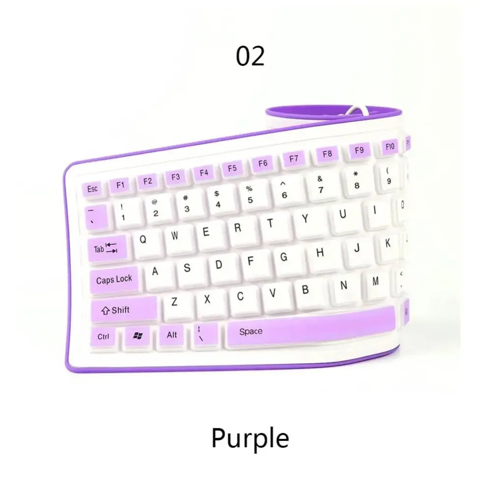 QuietRoll Portable Silent Foldable Silicone Keyboard