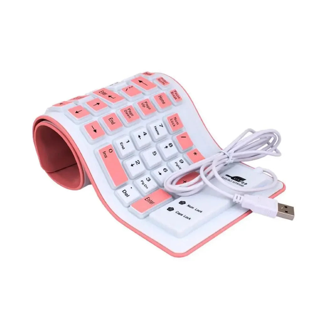 QuietRoll Portable Silent Foldable Silicone Keyboard